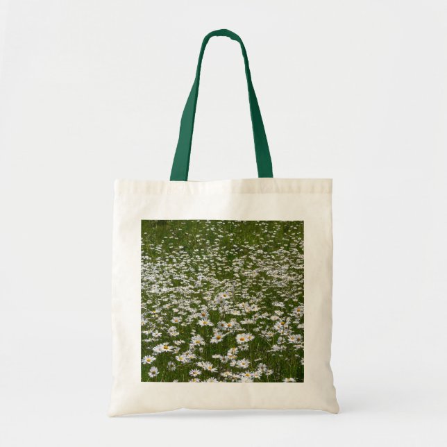 Field of Daisies Alaskan Wildflowers Tote Bag (Front)