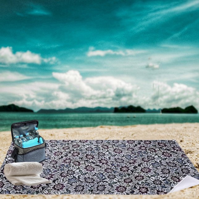 Field Of Daisies  Beach Towel (This dramatic Field Of Daisies Beach Towel, stands out in a crowd!)