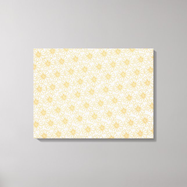 Field of Daisies Canvas Print, Orange Print (Front)