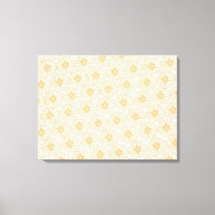 Field of Daisies Canvas Print, Orange Print