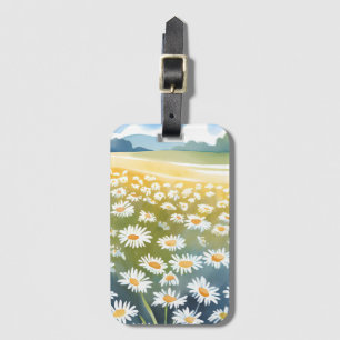 Field of Daisies   Flower Meadow Floral Painting  Luggage Tag