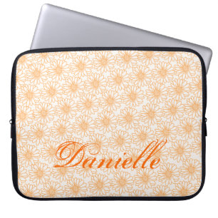 Field of Daisies Laptop Bag, Orange Sleeve