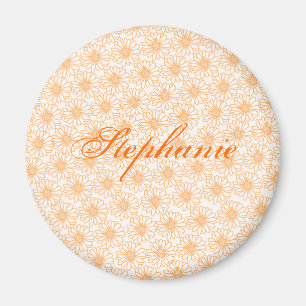 Field of Daisies Magnet, Orange Flowers Magnet