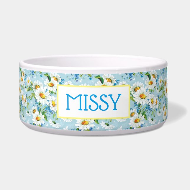 Field of Daisies Pet Bowl (Front)
