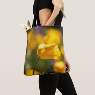 Field of dancing poppies tote bag