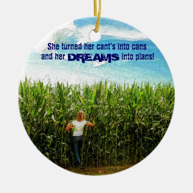 Field of Dreams Ceramic Tree Decoration (Front)