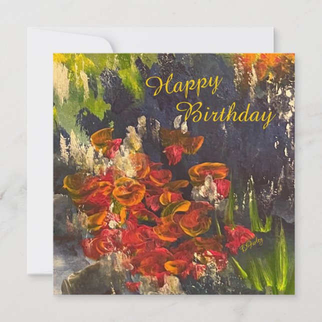 Field of Flowers Birthday Card (Front)