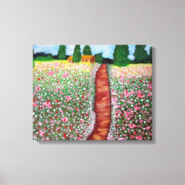 FIELD OF FLOWERS CANVAS PRINT (Front)