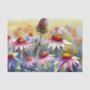 Field of Flowers-Coneflower (A) Watercolor  Tissue Paper