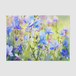 Field of Flowers-Consolida (A) Watercolor  Tissue Paper