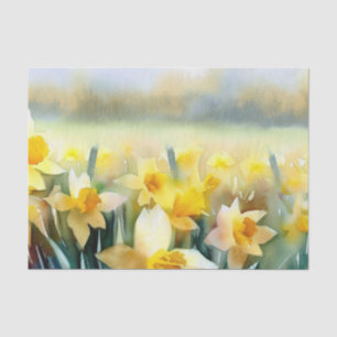 Field of Flowers-Daffodil (B) Watercolor  Tissue Paper