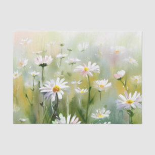 Field of Flowers-Daisy (C) Watercolor  Tissue Paper