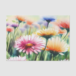 Field of Flowers-Gerbera Daisy (D) Watercolor Tissue Paper