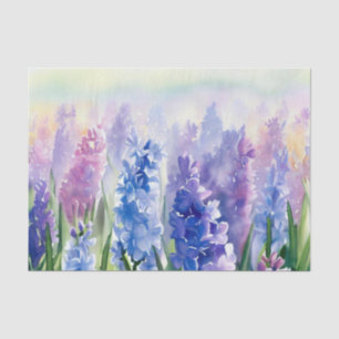 Field of Flowers-Hyacinth (D) Watercolor  Tissue Paper