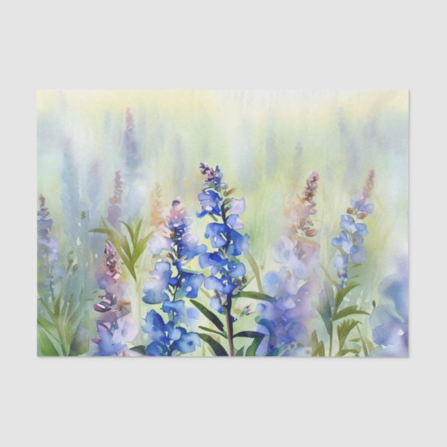 Field of Flowers-Veronica (D) Watercolor  Tissue Paper (Front)