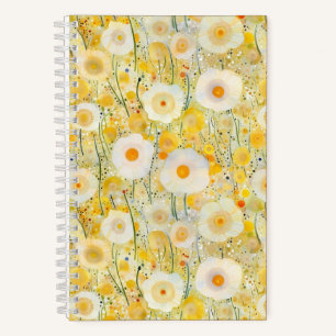 Field of Flowers Yellow Orange Nature Happy Fun Notebook