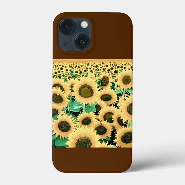 Field of Golden Yellow Sunflowers Case-Mate iPhone Case (Back)