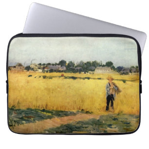 Field of Grain (by Berthe Morisot) Laptop Sleeve
