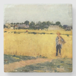 Field of Grain (by Berthe Morisot) Stone Coaster