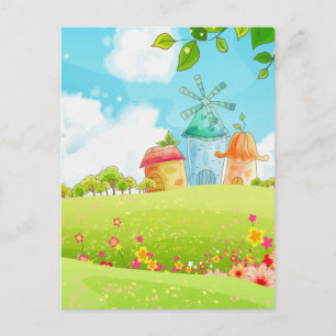 field of green postcard