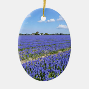 Field of Hyacinths Ceramic Tree Decoration