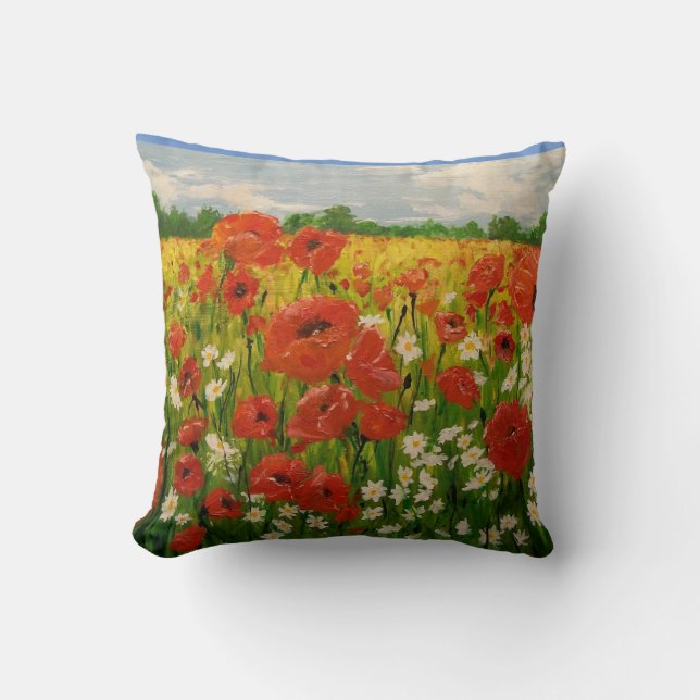 Field of Joy throw pillow (Front)