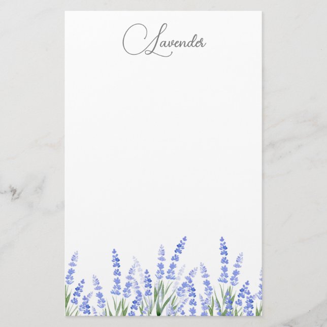 Field of Lavender 2 Stationery (Front)