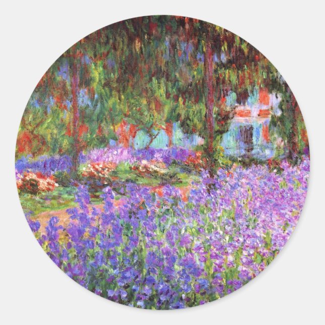 Field of Lavender Flowers, Claude Monet Stickers (Front)
