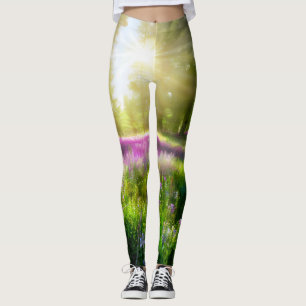 Field Of Lavender  Leggings