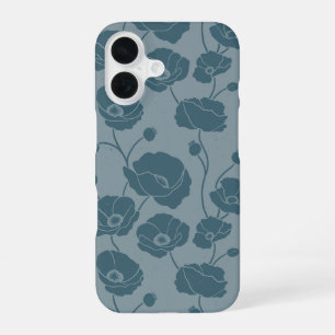 Field of Poppies blues iPhone 16 Case