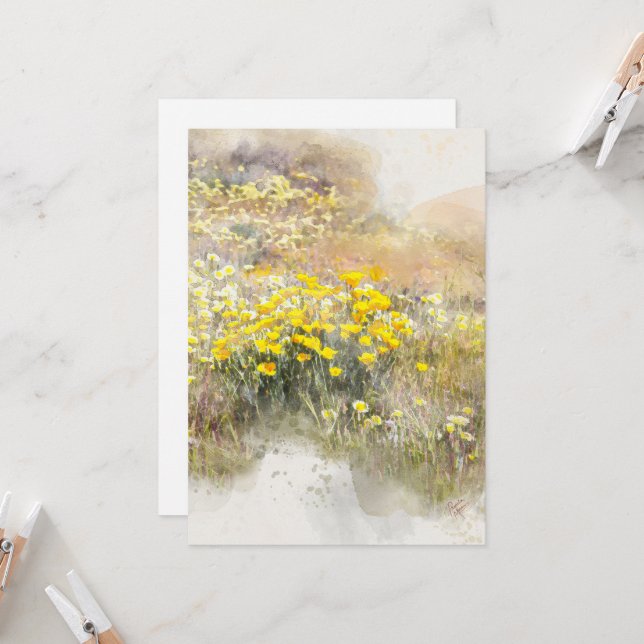 Field of Poppies Card (Front/Back In Situ)