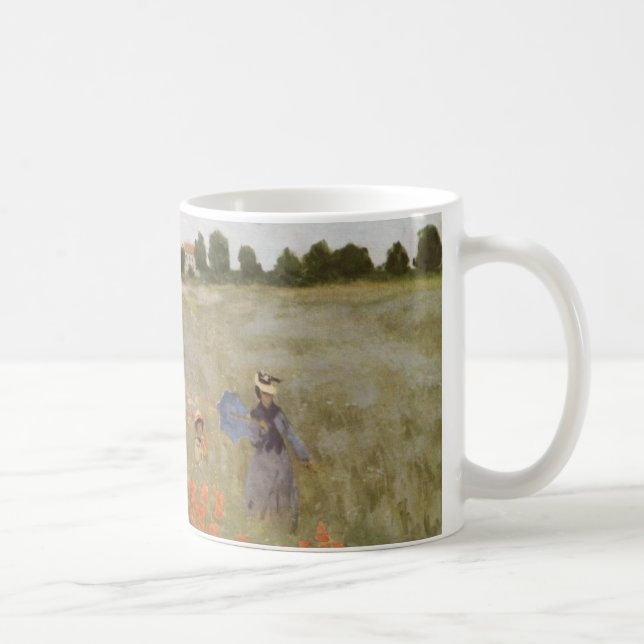Field of Poppies Claude Monet Coffee Mug (Right)