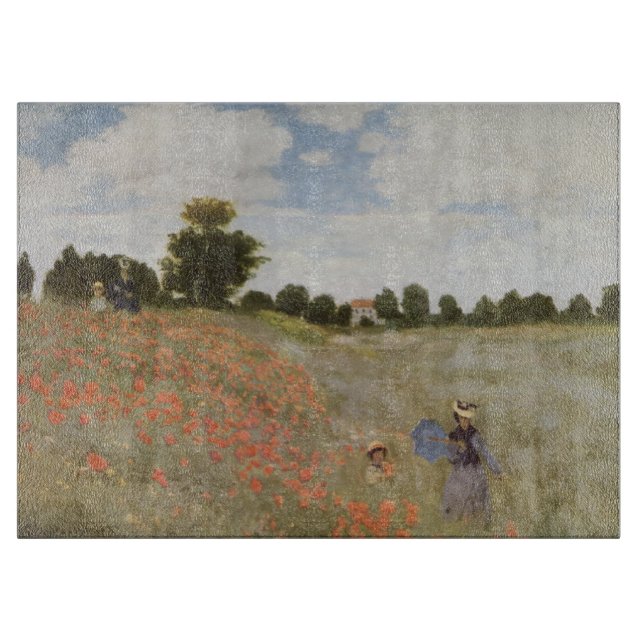 Field of Poppies Claude Monet Cutting Board (Front)