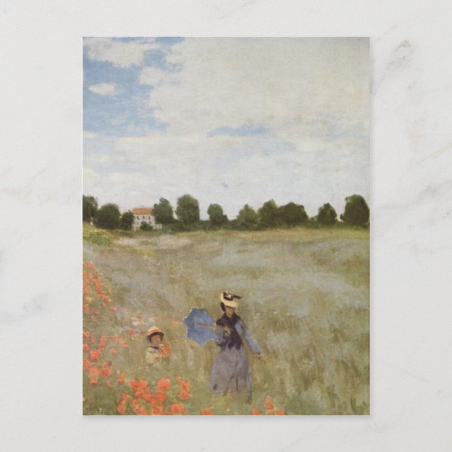 Field of Poppies Claude Monet Postcard (Front)