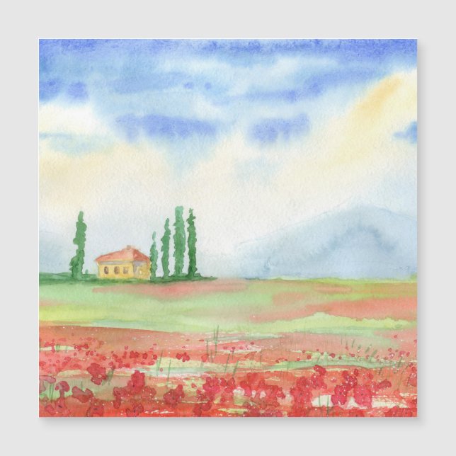 Field of poppies in Tuscany (Front)