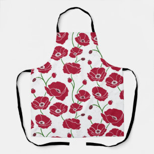 Field of Poppies red Apron