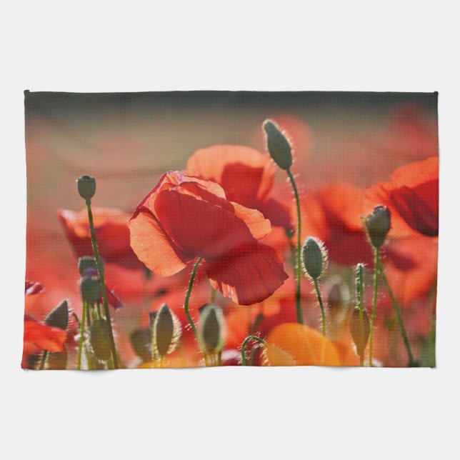 Field of Poppies. Tea Towel (Horizontal)