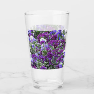 Field Of Purple Flowers 8420 Pansies Glass