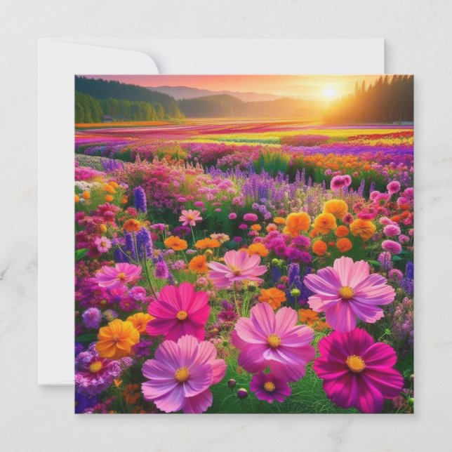 Field of Radiance Wildflower Flat Card (Front)