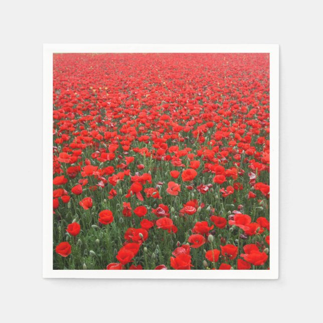 Field of Red Poppies Napkin (Front)