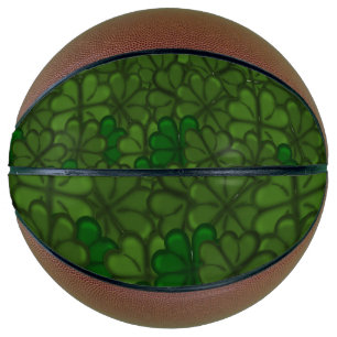 Field of Shamrocks Digital Art Pattern St Patricks Basketball