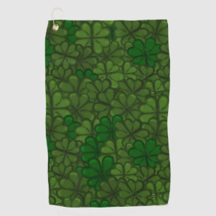 Field of Shamrocks Digital Art Pattern St Patricks Golf Towel