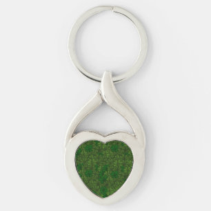 Field of Shamrocks Digital Art Pattern St Patricks Key Ring
