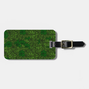 Field of Shamrocks Digital Art Pattern St Patricks Luggage Tag