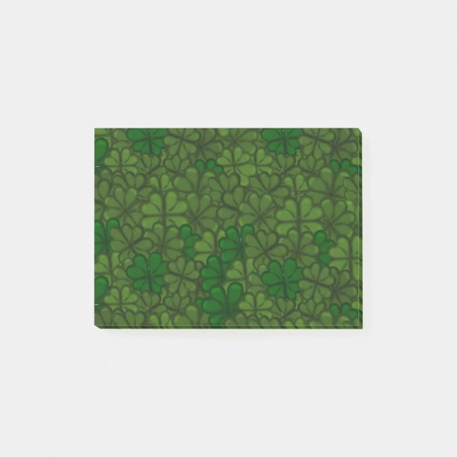 Field of Shamrocks Digital Art Pattern St Patricks Post-it Notes (Front)