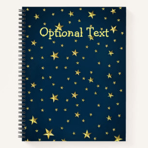 Field of Stars on Deep Midnight Blue Sky Notebook