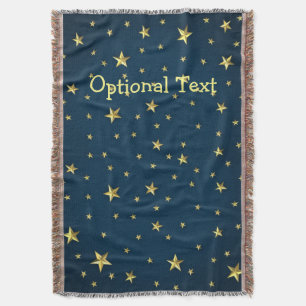 Field of Stars on Deep Midnight Blue Sky Throw Blanket