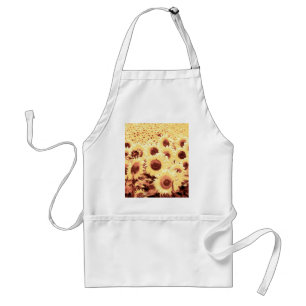 Field of Sunflowers - brown, gold and yellow Standard Apron