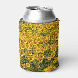 Field of Sunflowers Can Cooler