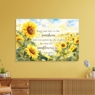 Field of Sunflowers – Watercolor Sunflower Canvas Print